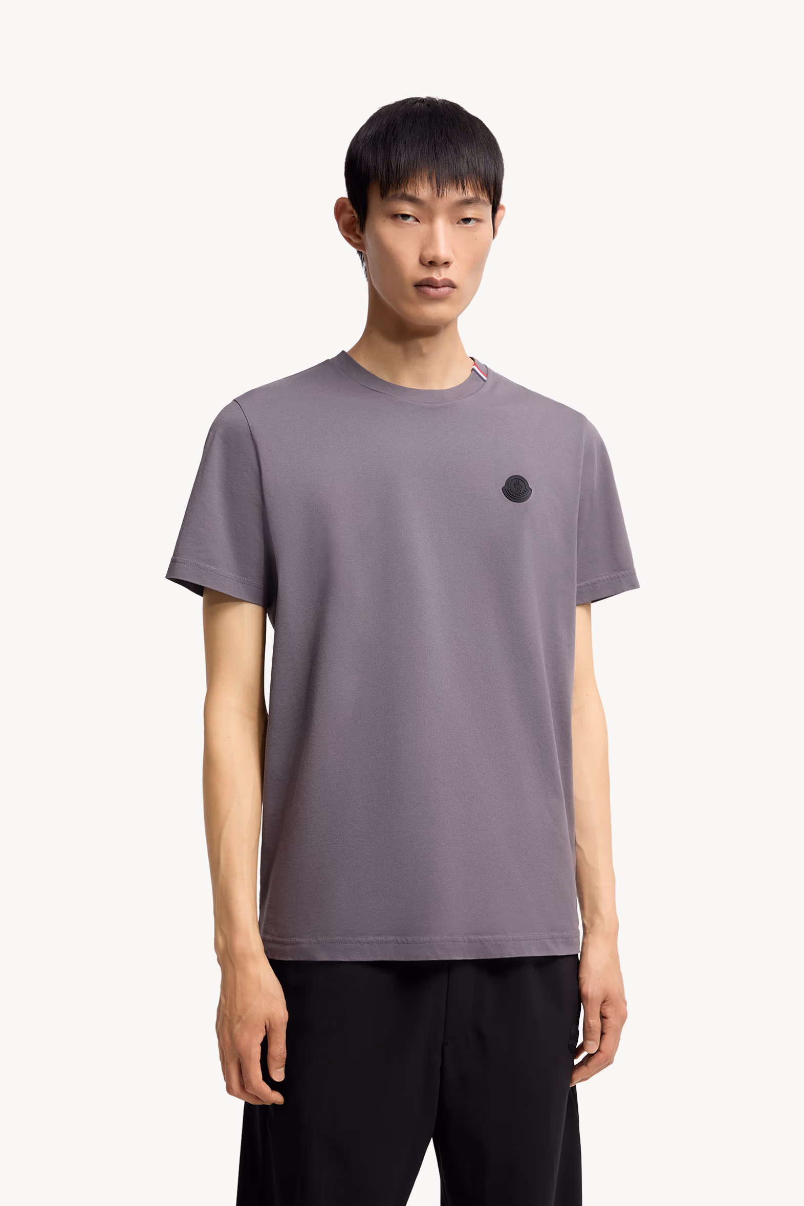 Cotton T-Shirt Men Dark Grey Moncler 3